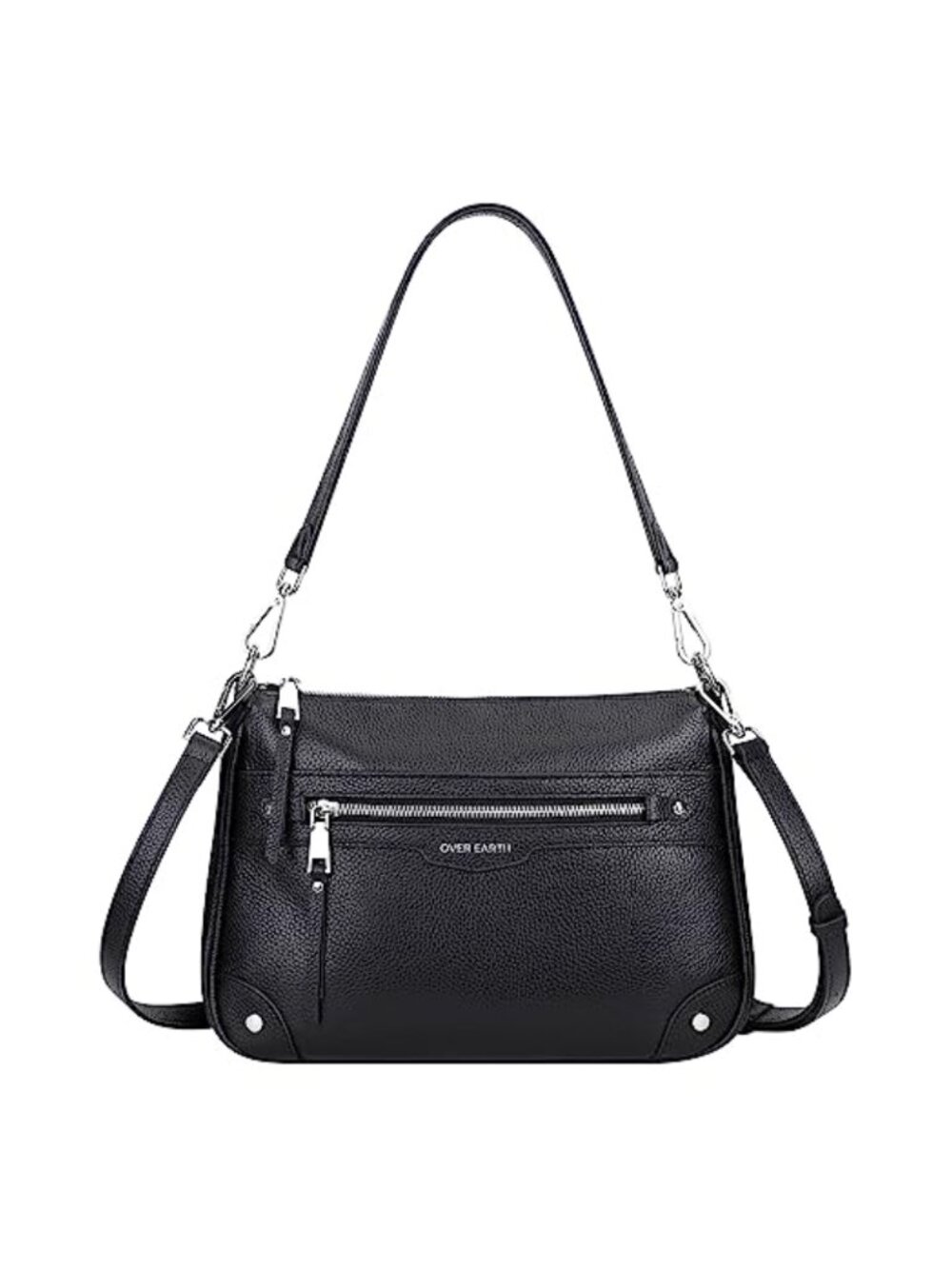 Genuine Leather Crossbody Bag Multi Pocket Shoulder Purse